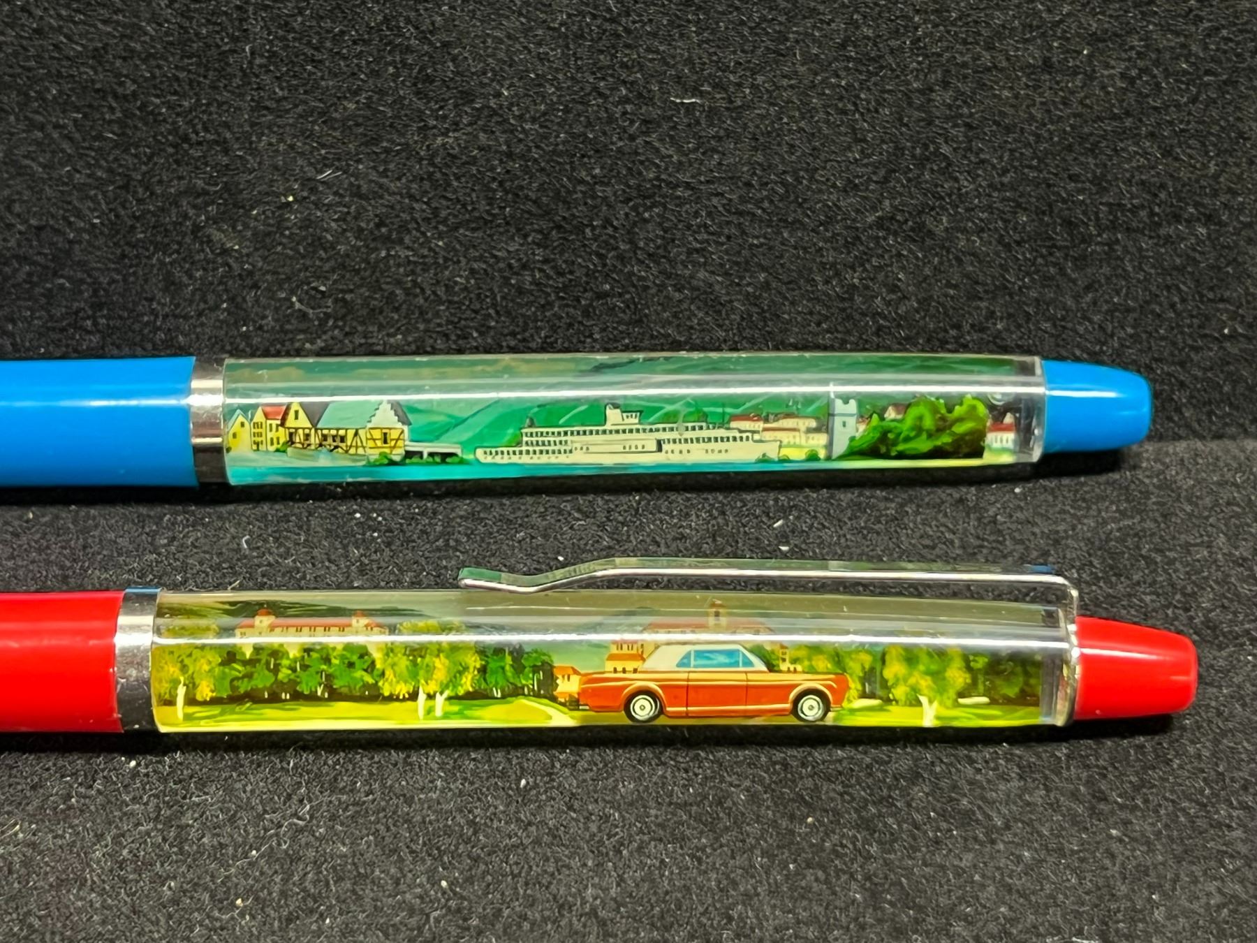 2 Vintage Floaty Advertising Pens Car / Boat Working