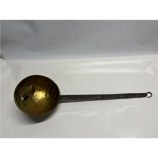 Large Antique Hand Hammered Copper Ladle