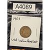 Image 1 : 1903 US Indian Head Cent (A4089)