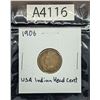 Image 1 : 1906 USA Indian Head Cent (A4116)
