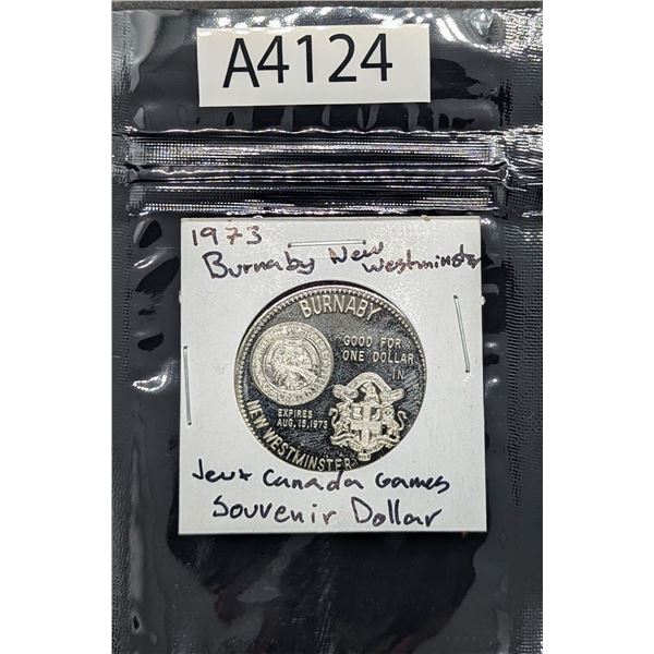 1973 Burnaby New Westminster Canada Games Souvenir Dollar (A4124)