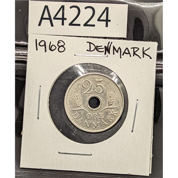 1968 Denmark 25 Ore (A4224)