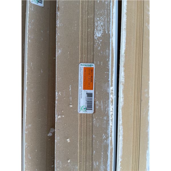 ALEXANDRIA MOULDING 11/16" x 3" Medium Density Fibreboard Moulding , QUANTITY OF 17 PIECES
