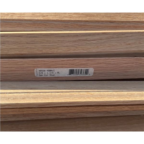 ALEXANDRIA MOULDING 3/8" x 1-1/4" Colonial Oak Stop Moulding , 18 pieces,  16' lengths