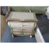 Image 2 : Carved Gold Guilded Floral Accent Bed Framed w/Night Stand