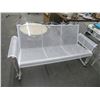 Image 1 : White Iron Swinging Rocker Outdoor Patio Bench