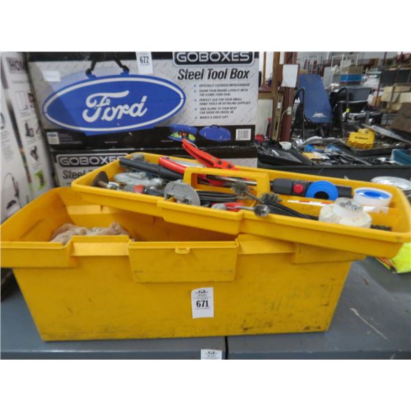 Yellow Toolbox w/Contents