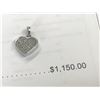 Image 2 : 14K White Gold Diamond Pendant 2.1 Grams - Retail Replacement Value $1,150.00