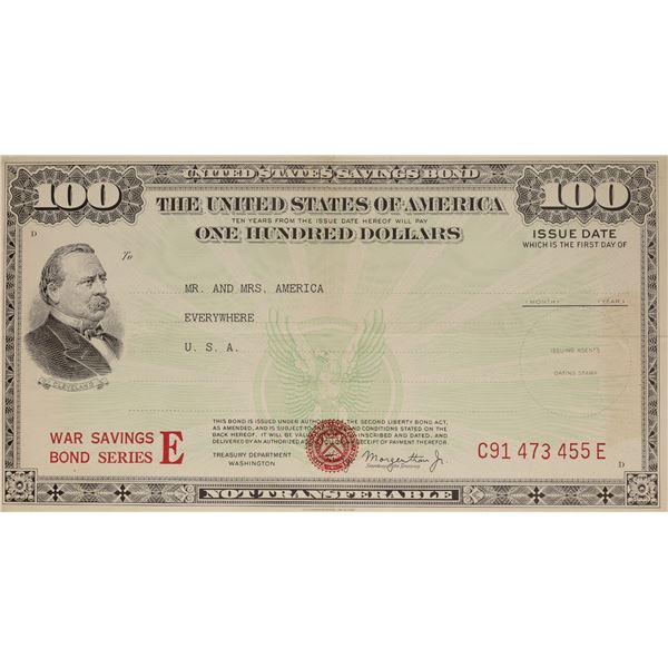 WWII 100 DOLLAR SAVINGS BOND POSTER