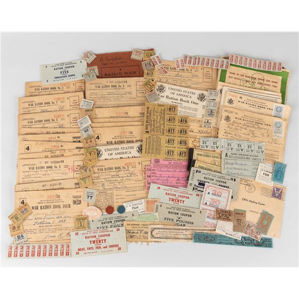 WWII AMERICAN RATION CARDS & COUPONS