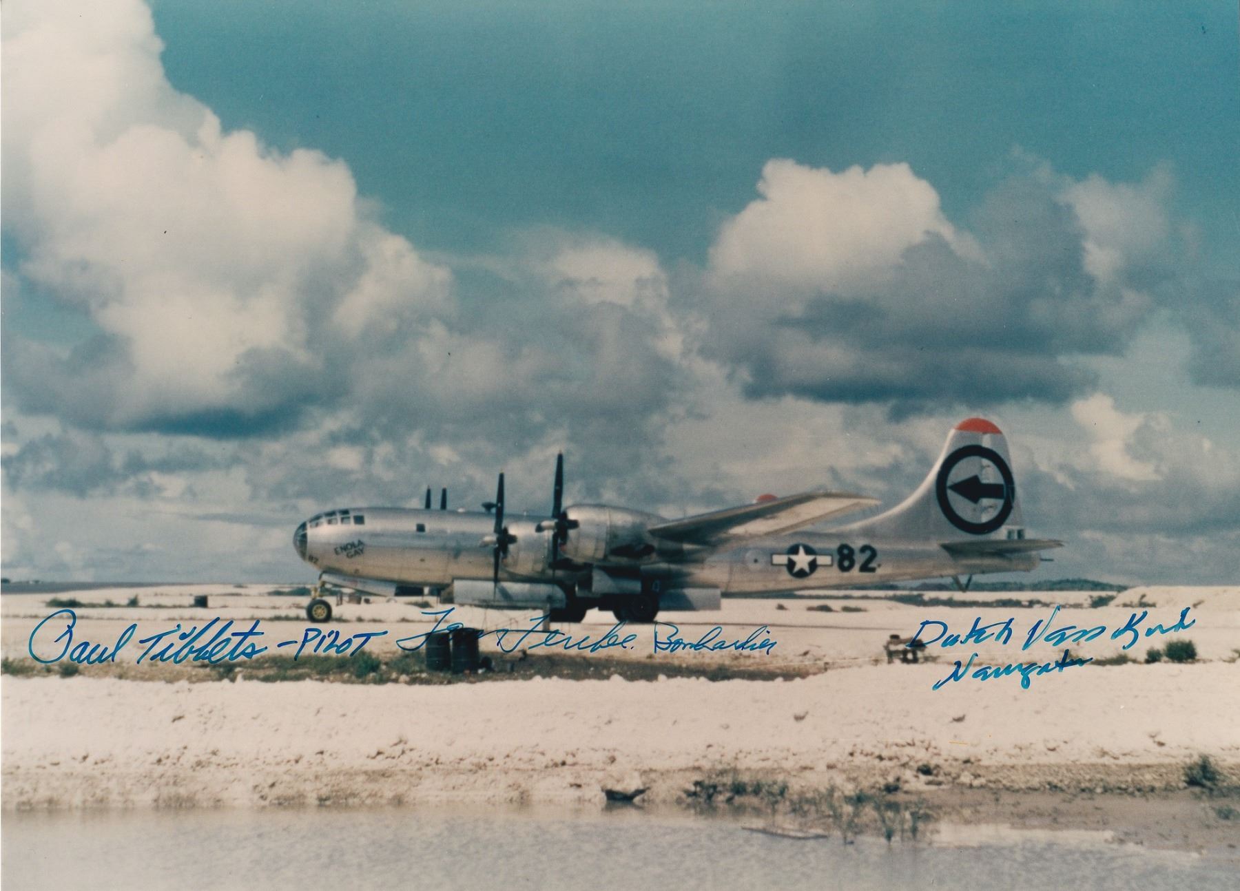PAUL TIBBETS & ENOLA GAY CREW SIGNED PHOTO