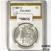 1887-O Morgan Silver Dollar PGA MS63
