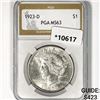 1923-D Silver Peace Dollar PGA MS63