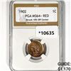 Image 1 : 1902 Indian Head Cent PGA MS64+ RD 10% Offcenter