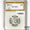 Image 1 : 1893-O Barber Quarter PGA MS63