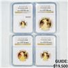 Image 1 : 2012-W 4 coin Set $5, $10, $25, $50 AGE'S