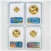 Image 2 : 2012-W 4 coin Set $5, $10, $25, $50 AGE'S