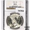 Image 1 : 1923 Silver Peace Dollar NGC MS65