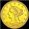 Image 1 : 1861 $2.50 Gold Quarter Eagle UNCIRCULATED