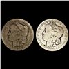 Image 1 : (2) 1878-CC Morgan Silver Dollars NICELY CIRC