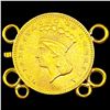 1800's Gold $2.50 Pendent UNCIRCULATED
