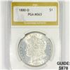 1880-O Morgan Silver Dollar PGA MS63