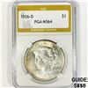 1926-D Silver Peace Dollar PGA MS64