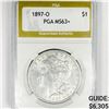 1897-O Morgan Silver Dollar PGA MS63+