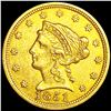 Image 1 : 1851 $2.50 Gold Quarter Eagle NICELY CIRCULATED