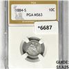 Image 1 : 1884-S Seated Liberty Dime PGA MS63