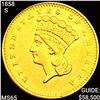 1858-S Rare Gold Dollar GEM BU
