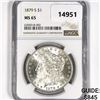 Image 1 : 1879 Morgan Silver Dollar NGC MS65