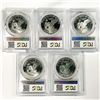 Image 2 : 1971-S 5 Silver Eisenhower Dollars PCGS PR69