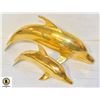 Image 1 : PAIR OF BRASS DOLPHINS