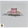 Image 1 : NEW SILVER TONE RING SIZE 6.5 W/LARGE MIDDLE STONE