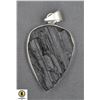 Image 1 : #392-NATURAL BLACK TOURMALINE (RAW) PENDANT