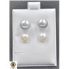 Image 1 : #479-NATURAL AKOYA PEARL STUD EARRINGS 2 PAIRS