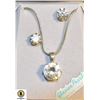 Image 1 : NEW CRYSTAL EARRING AND NECKLACE SET