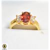 Image 1 : NEW GOLD TONE MULTI-STONE RING SIZE 6.5