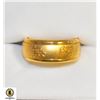 Image 1 : NEW GOLD TONE RING SIZE 6.5 WIDE BAND