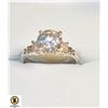 Image 1 : NEW SILVER TONE CUBIC ZIRCONIA RING SIZE 6.5
