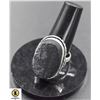 Image 1 : #400-NATURAL BLACK TOURMALINE (RAW) RING SIZE  9.7