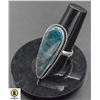 Image 1 : #49-NATURAL BLUE APATITE RING SIZE 7