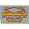 Image 1 : EUROPEAN WOOD CHEST 9.25X6.25X5  HAND PAINTED