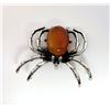 Image 1 : 31) ANTIQUED SILVER TONE SPIDER BROOCH/PENDANT