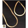 Image 1 : GOLD TONE NECKLACE NAD BRACELET SET