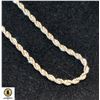 Image 1 : 30 INCH 925 STERLING SILVER STAMPED ROPE NECKLACE