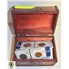 Image 1 : JEWELRY BOX WITH OLD FRANCE COINS