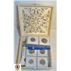 Image 1 : JEWELRY BOX WITH WORLD COINS