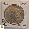 Image 1 : 1922 90% SILVER PEACE DOLLAR